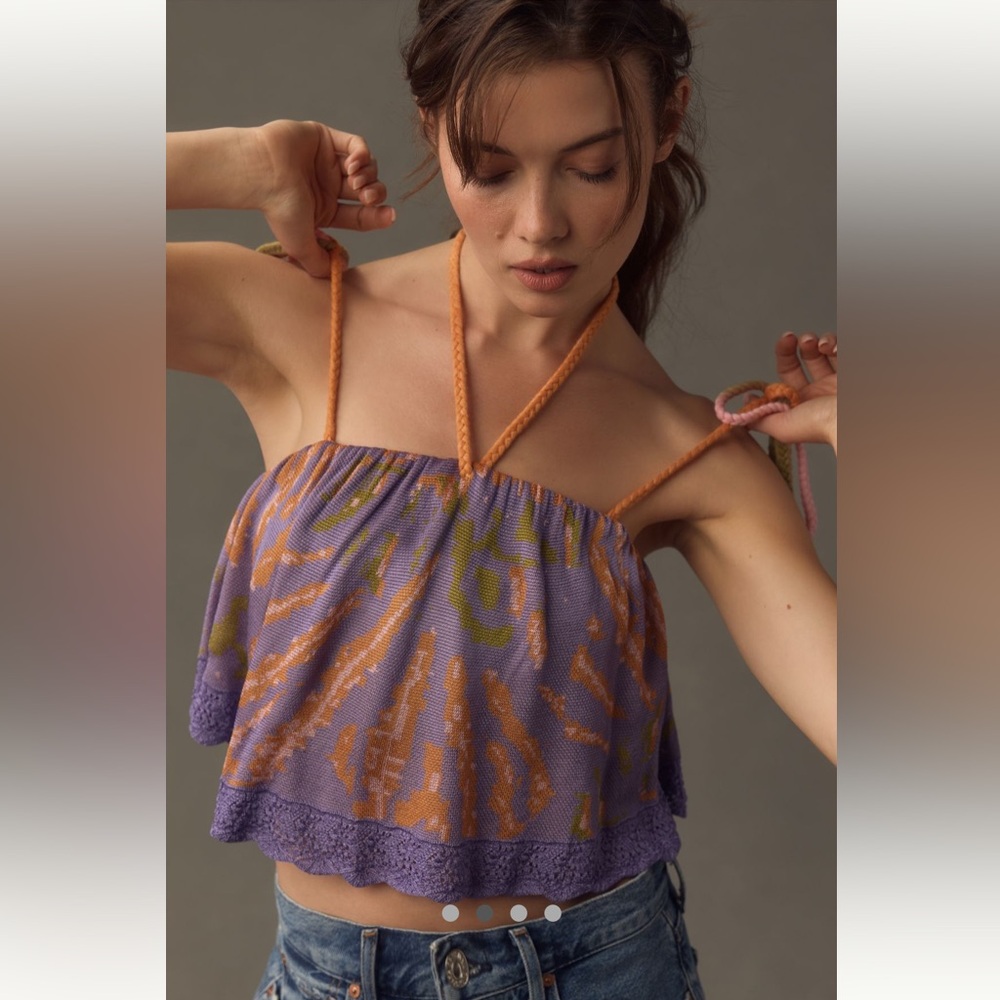 NWT-Anthropologie NWT Purple and Orange Women's Tank Top